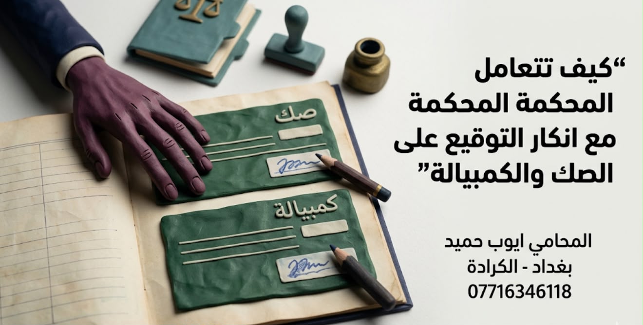 كيف تتعامل المحكمة مع إنكار التوقيع على الصك أو الكمبيالة في العراق