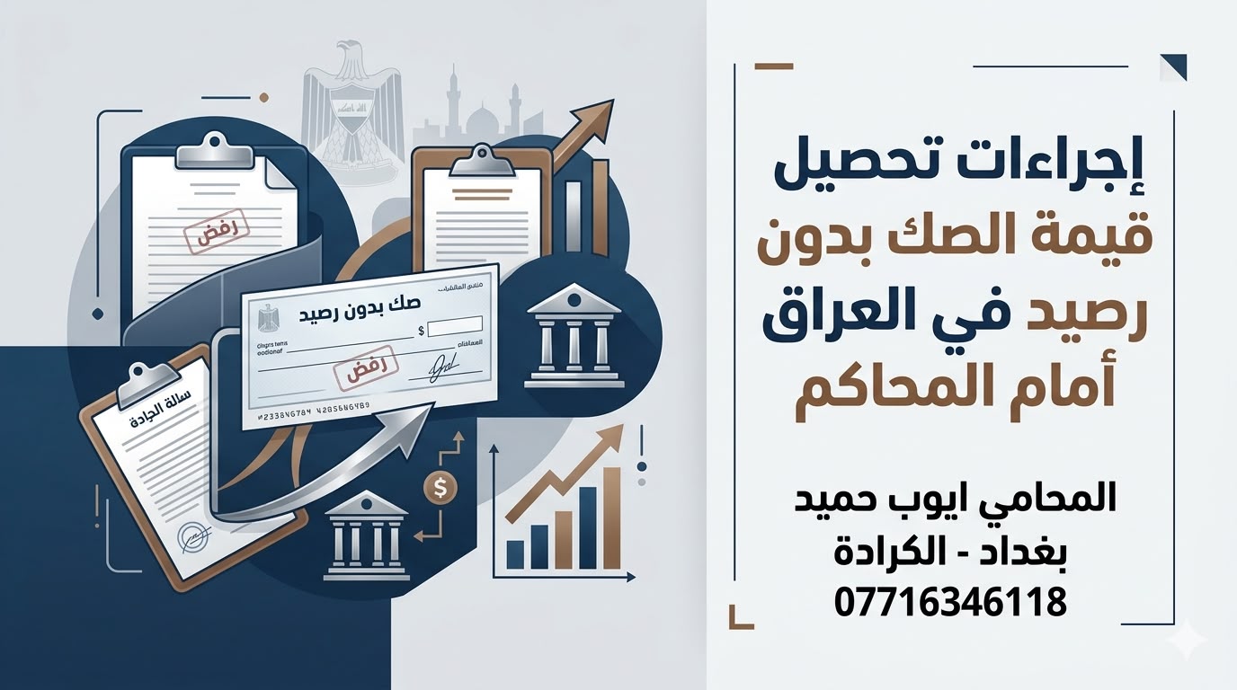 إجراءات تحصيل قيمة الصك بدون رصيد في العراق أمام المحاكم