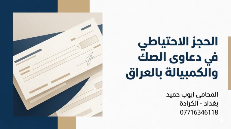 الحجز الاحتياطي في دعاوى الصك والكمبيالة في العراق متى يحمي الدائن ومتى ترفضه المحكمة؟