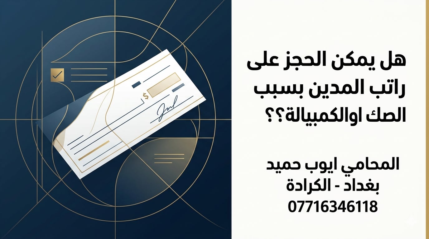 هل يمكن الحجز على راتب المدين بسبب الصك او الكمبيالة في العراق؟